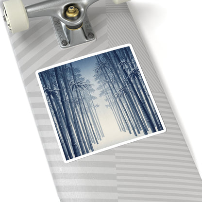 Bamboo Grove Winter Sticker | Zen Contemplative Design