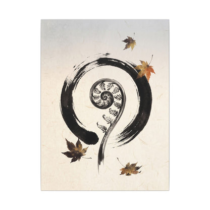 Fern Unfurling Autumn Canvas Art | Zen Peaceful Design