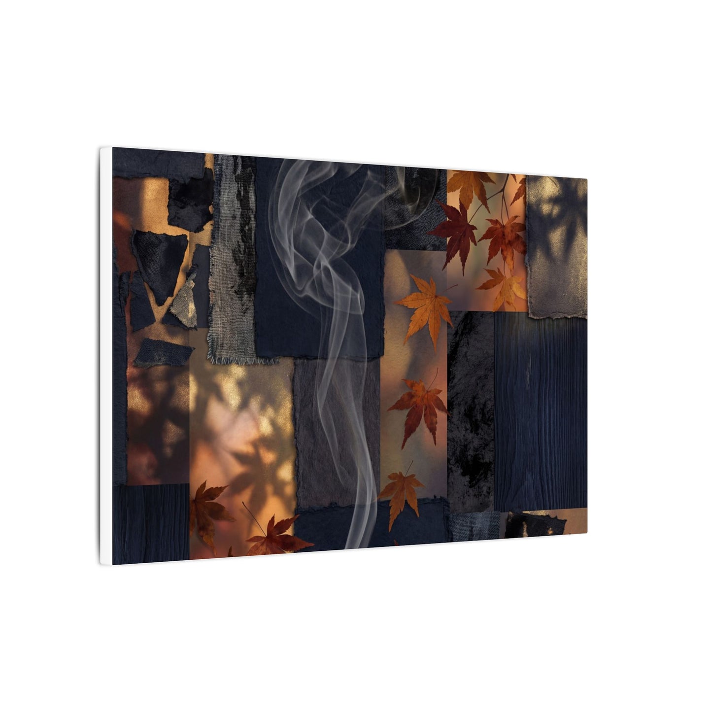 Autumn Incense Smoke Dark Texture Canvas Art | Sophisticated Decor