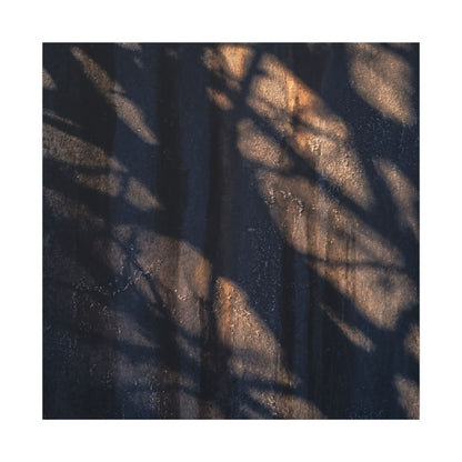 Dark Japandi Shadow Play in Golden Hour | Shadow Zen Canvas Art