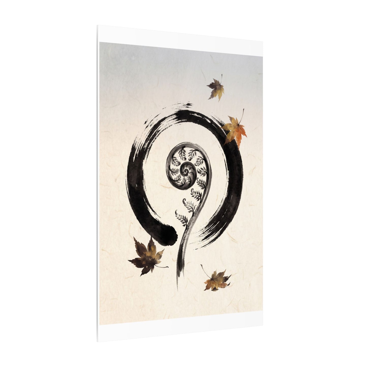 Fern Unfurling Autumn Canvas Art | Zen Peaceful Design