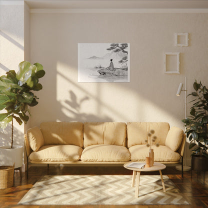 Meditation Harmonious Zen Ukiyo-e Canvas Art