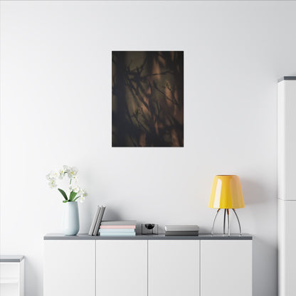 Candlelight Shadow Play Canvas Art - Dark Japandi Shibui