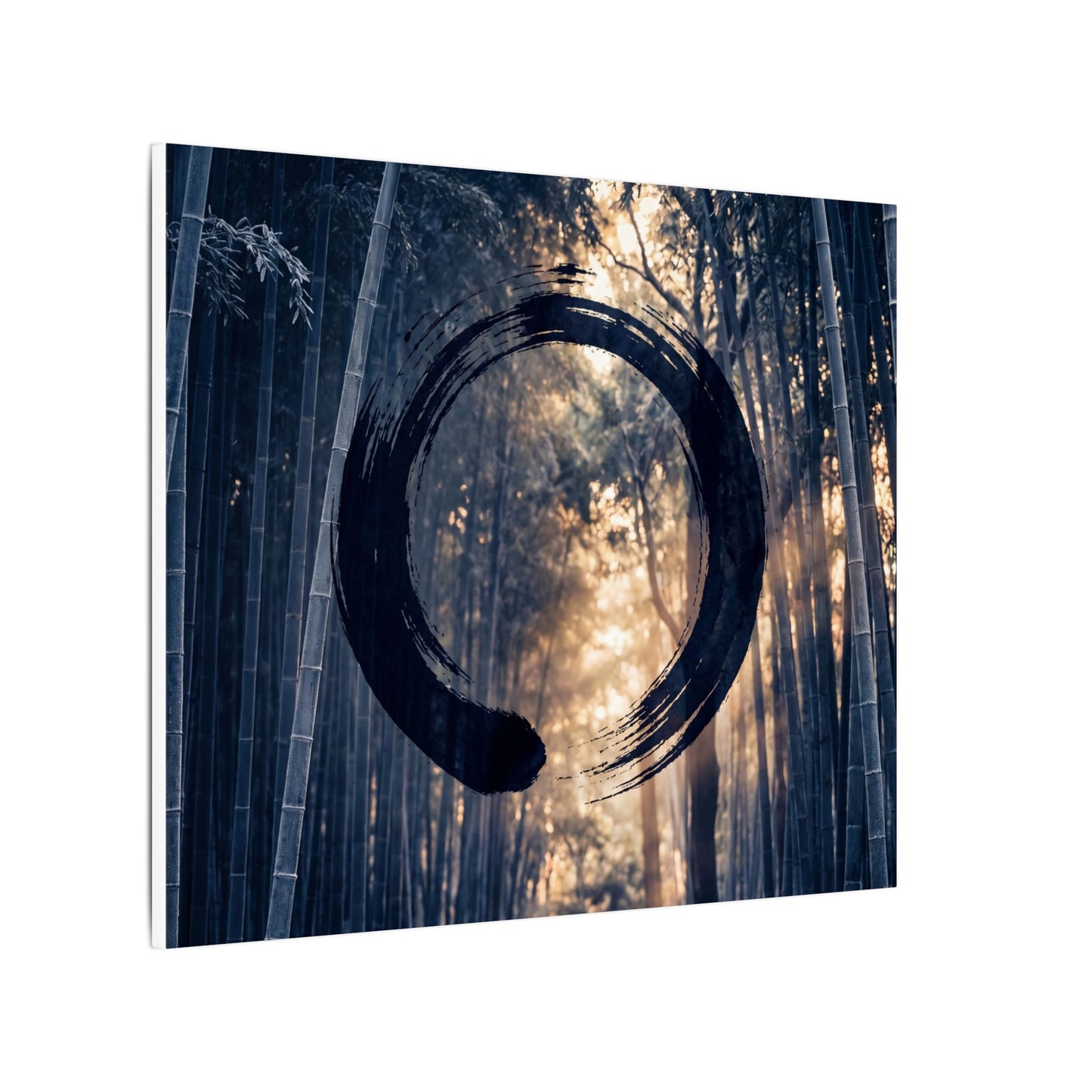 Bamboo Grove Canvas Art | Winter Zen Enso Art