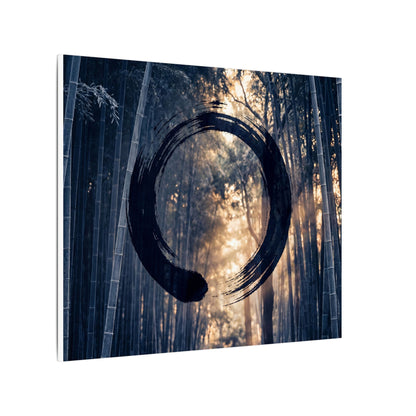 Bamboo Grove Canvas Art | Winter Zen Enso Art