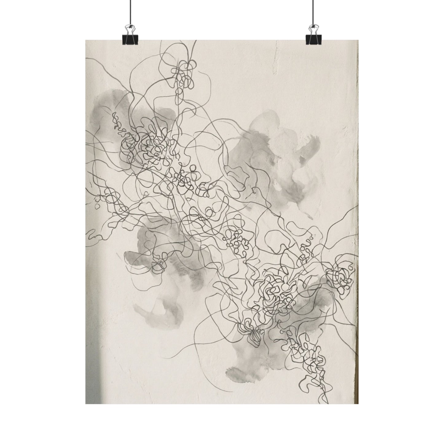 Datsuzoku Shadow Play Wall Art Print - Dark Japandi Dark Texture Art Print