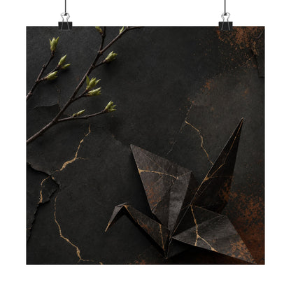 Paper Fold Broken Beauty Wall Art Print | Artful Kintsugi Art
