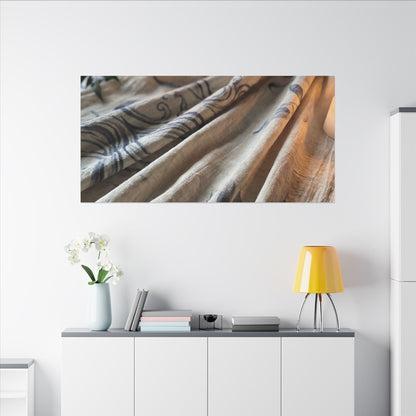 Fukinsei Silk Drape Canvas Art - Japandi Japanese Pattern