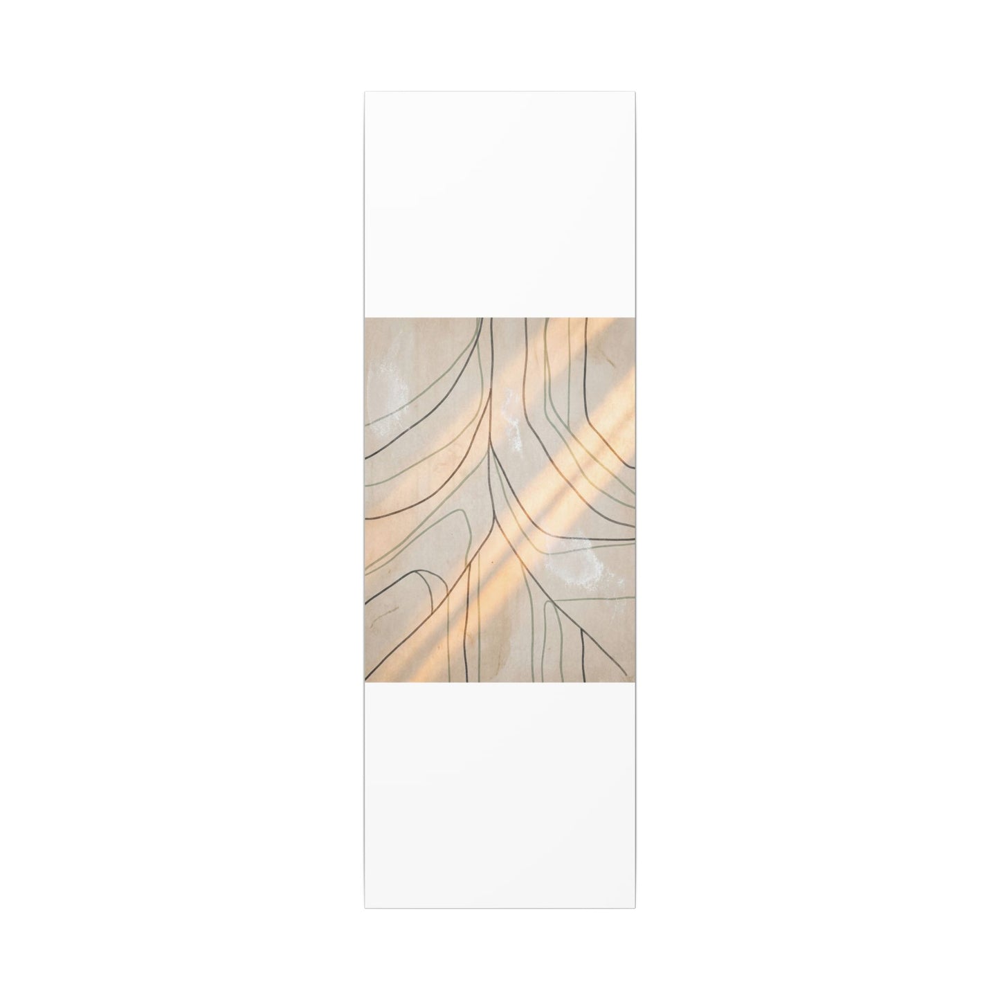 Shoji Screen Minimal Line Canvas Art | Warm Japandi Art