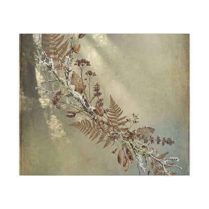 Winter Dried Flowers Forest Whimsy Canvas Art | Earthy Decor