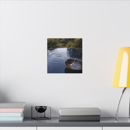 Kintsugi Water Ripple in Overcast | Broken Beauty Canvas Art