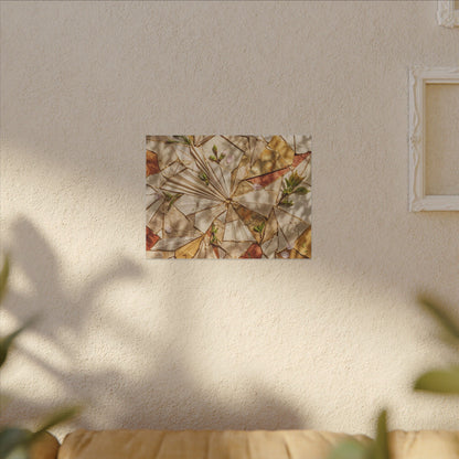 Resilient Paper Fold Canvas Art - Gold Repair Kintsugi
