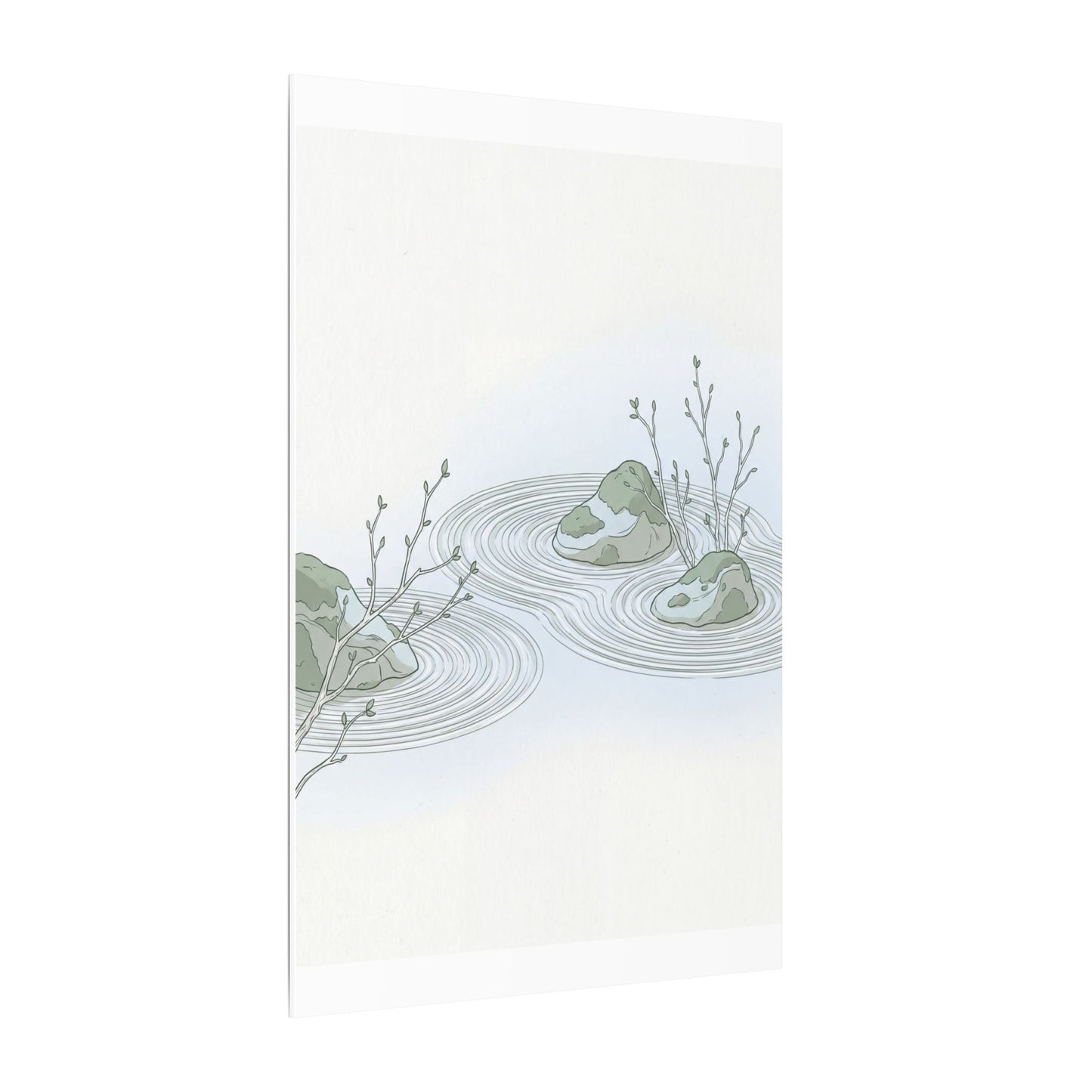 Moonlight Rock Garden Canvas Art - Japandi Ma