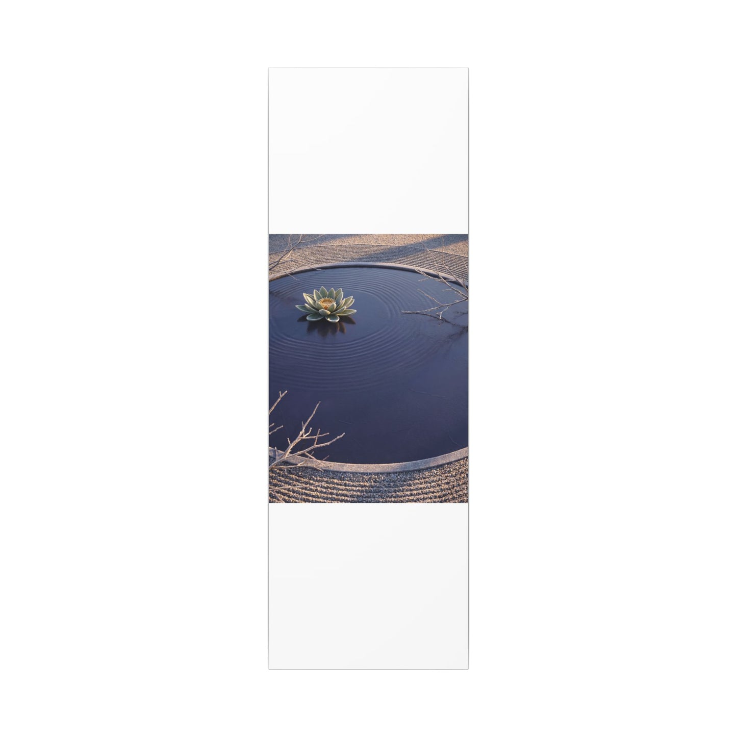 Lotus Flower Canvas Art | Winter Zen Karesansui Art
