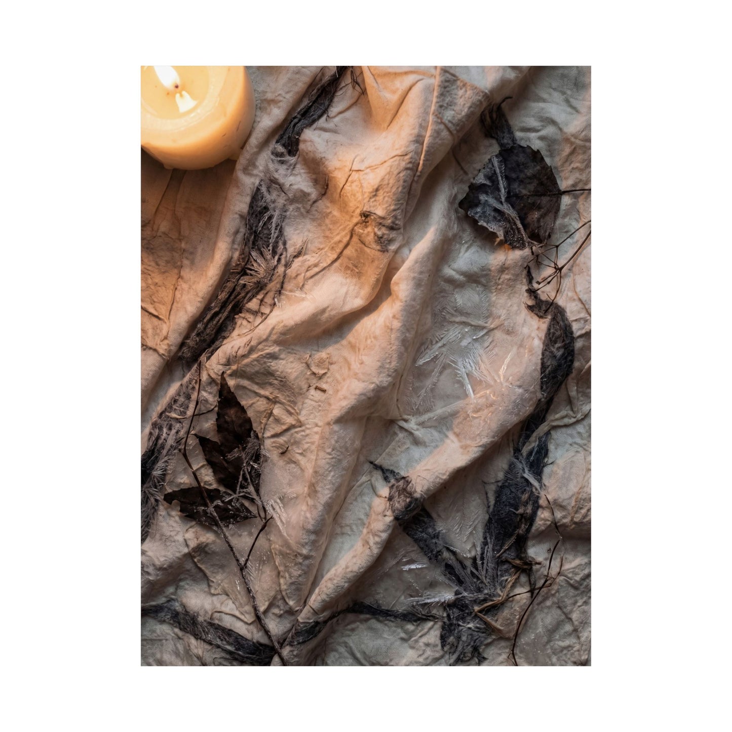 Silk Drape Texture Wall Art Print | Warm Japandi Art