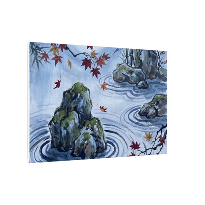 Rock Garden Autumn Canvas Art | Zen Tranquil Design