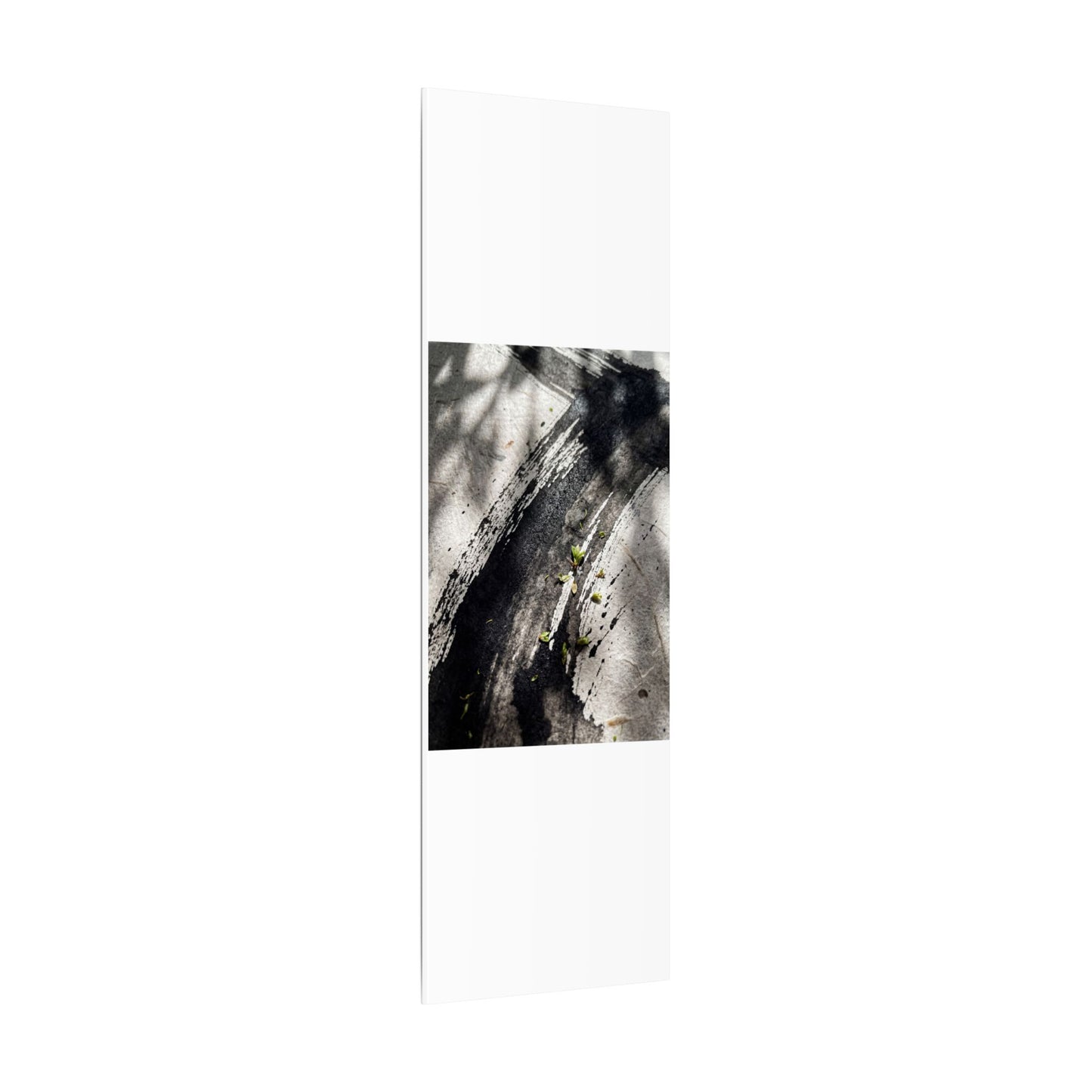 Ink Brushstroke Canvas Art | Spring Dark Japandi Moody Minimal Art