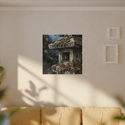 Shibui Stone Lantern Canvas Art - Japandi Minimal Line