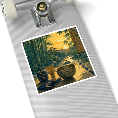 Ma Tea Ceremony Sticker - Zen Ukiyo E Inspired