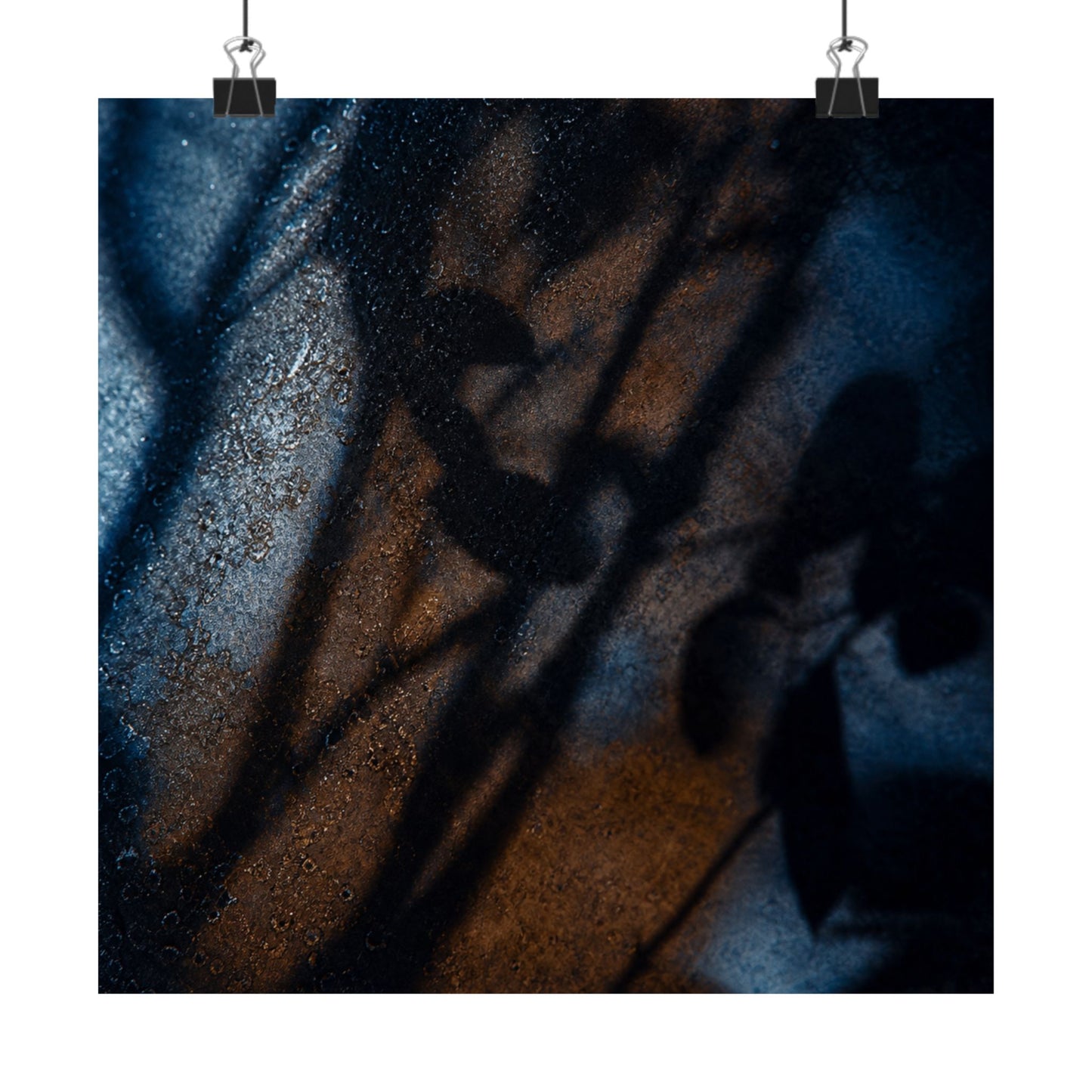 Winter Shadow Play Moody Minimal Wall Art Print | Luxurious Decor