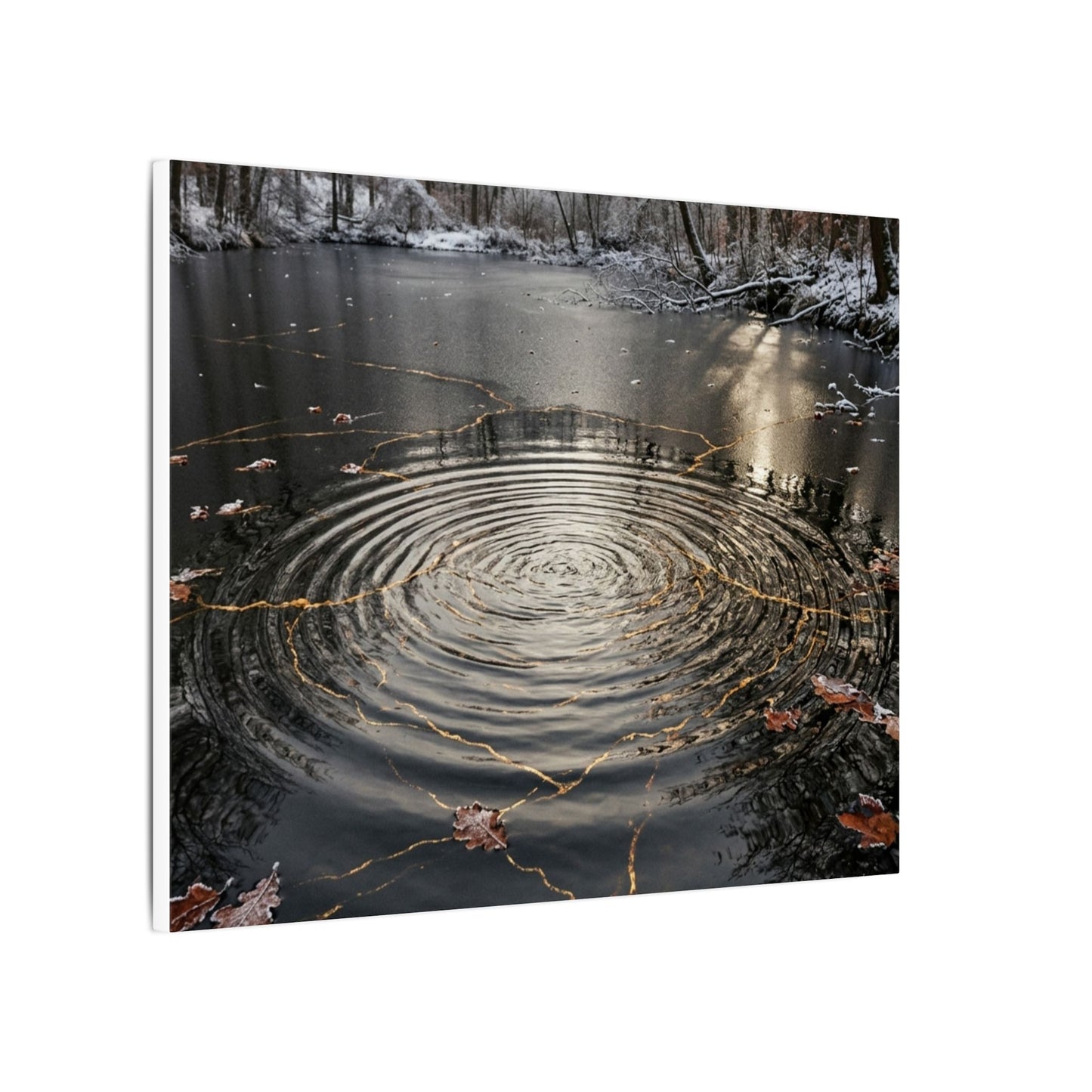 Water Ripple Broken Beauty Canvas Art | Artful Kintsugi Art