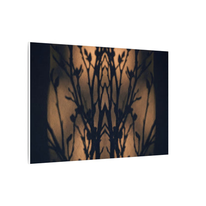 Dark Japandi Shadow Play in Golden Hour | Shadow Zen Canvas Art