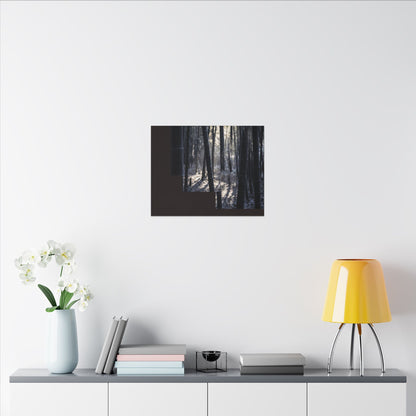 Bamboo Grove Canvas Art | Winter Dark Japandi Moody Minimal Art