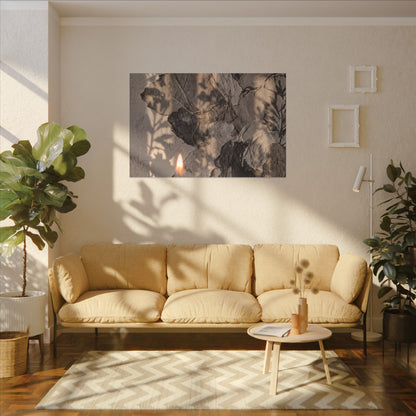 Shadow Play Summer Canvas Art | Japandi Elegant Design
