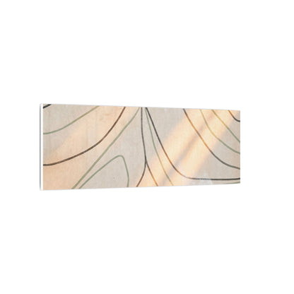 Shoji Screen Minimal Line Canvas Art | Warm Japandi Art