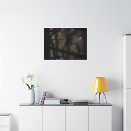 Dark Japandi Shadow Play in Candlelight | Dark Texture Canvas Art