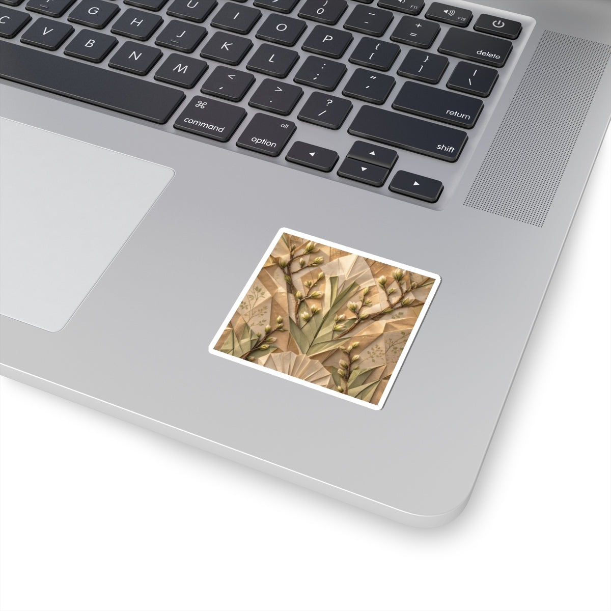 Earthy Paper Fold Sticker - Japanese Pattern Japandi