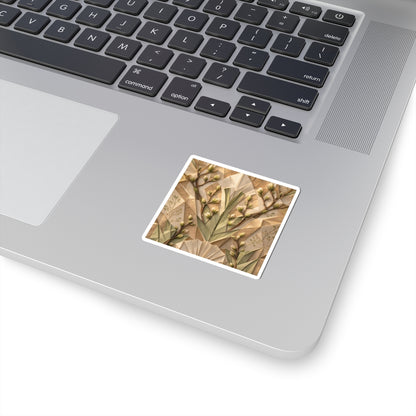 Earthy Paper Fold Sticker - Japanese Pattern Japandi