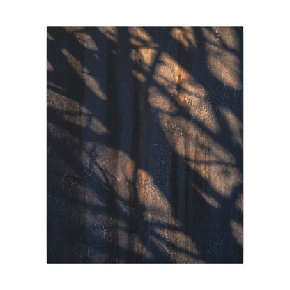 Dark Japandi Shadow Play in Golden Hour | Shadow Zen Canvas Art
