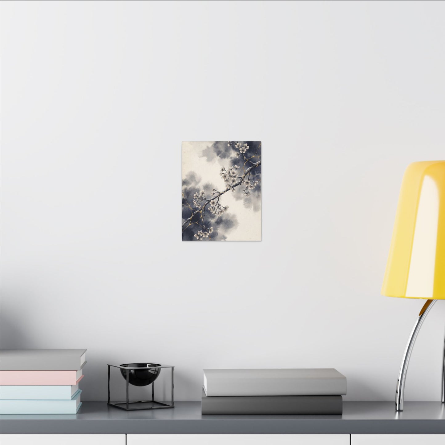Ma Cherry Blossom Canvas Art - Kintsugi Gold Vein