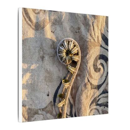 Fern Unfurling Canvas Art | Winter Japandi Japanese Pattern Art
