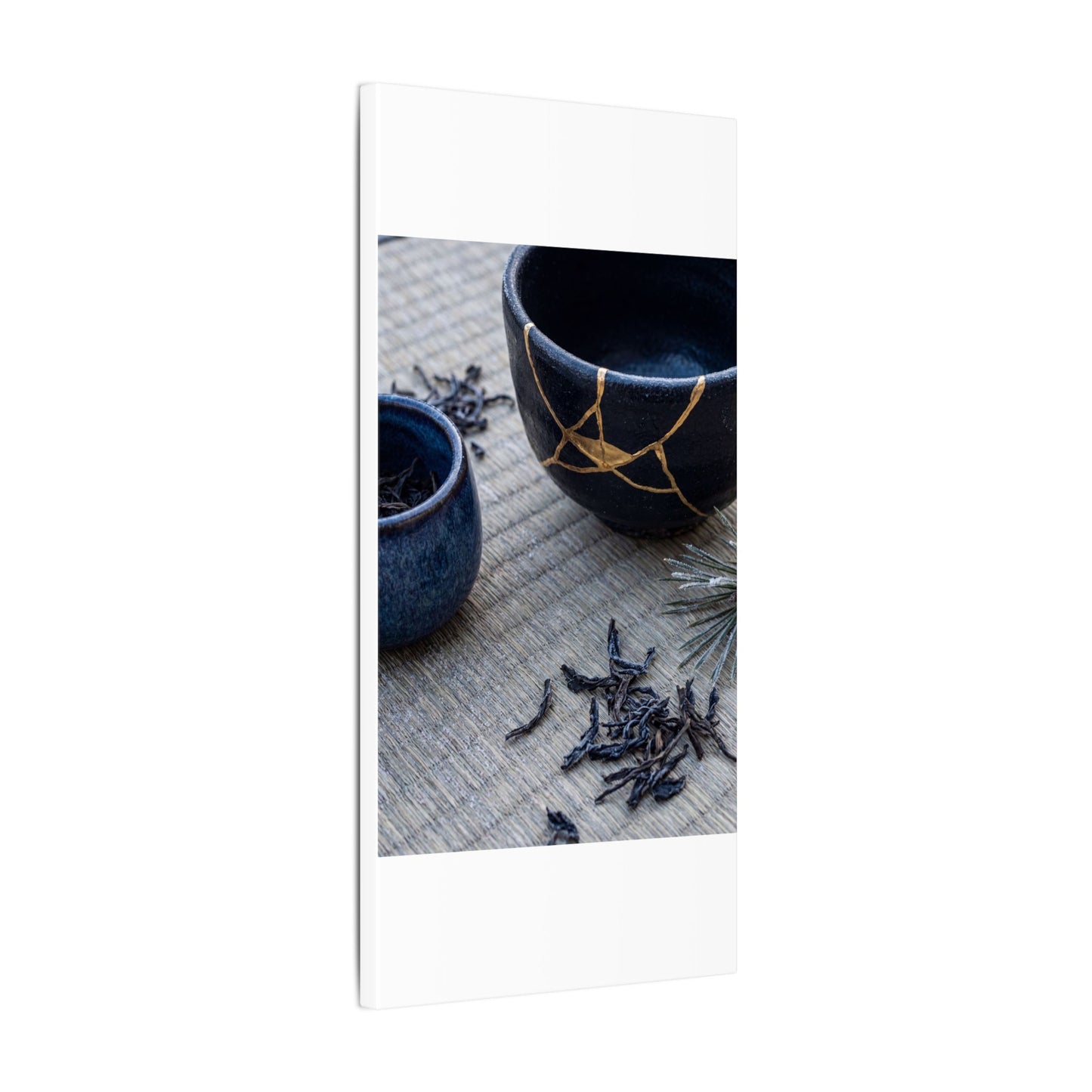 Kintsugi Tea Ceremony in Overcast | Gold Vein Canvas Art