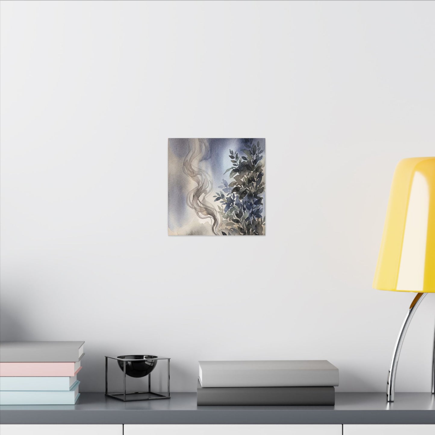 Incense Smoke Summer Canvas Art | Japandi Cozy Design