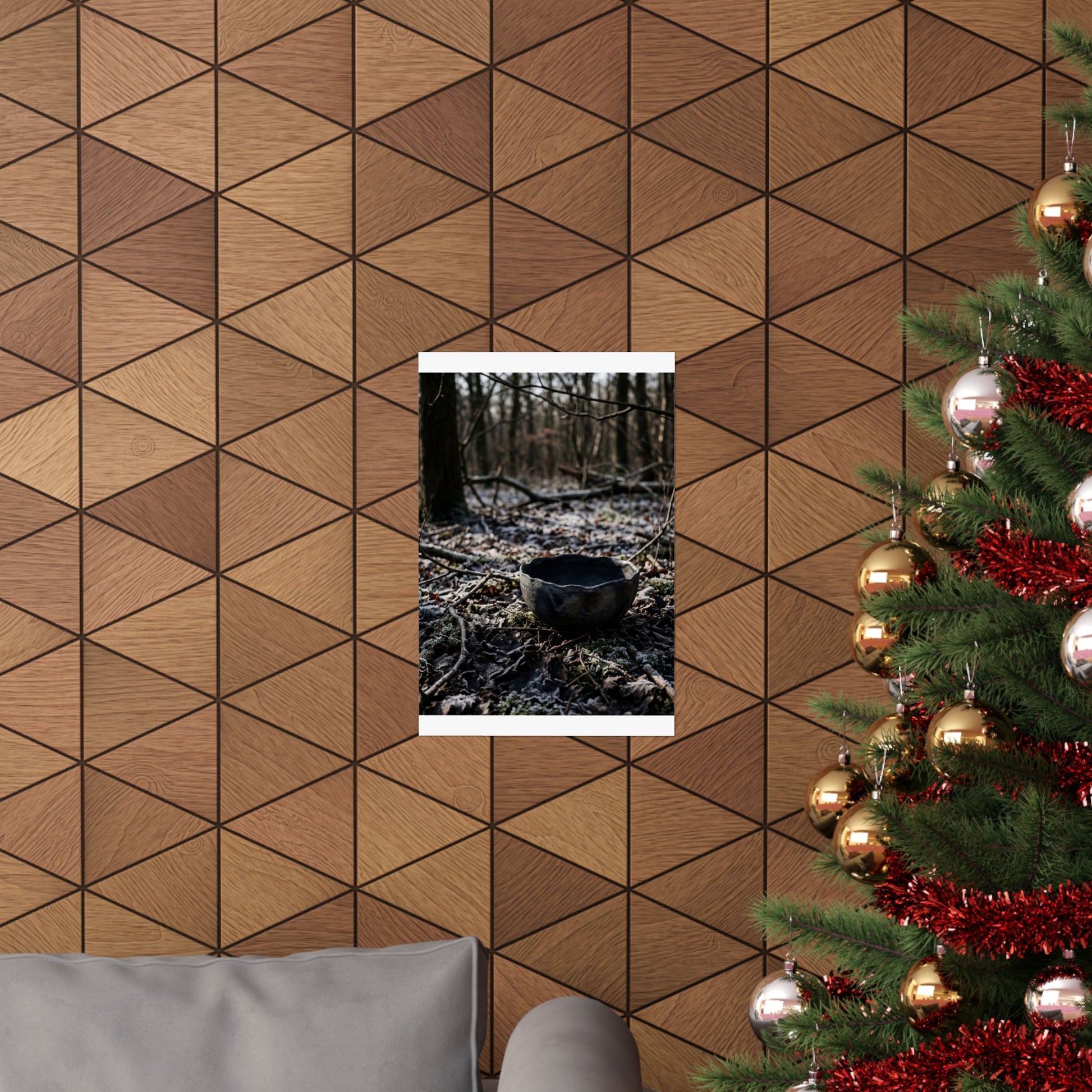Winter Ceramic Bowl Shadow Zen Wall Art Print | Luxurious Decor Art Print