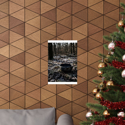 Winter Ceramic Bowl Shadow Zen Wall Art Print | Luxurious Decor Art Print
