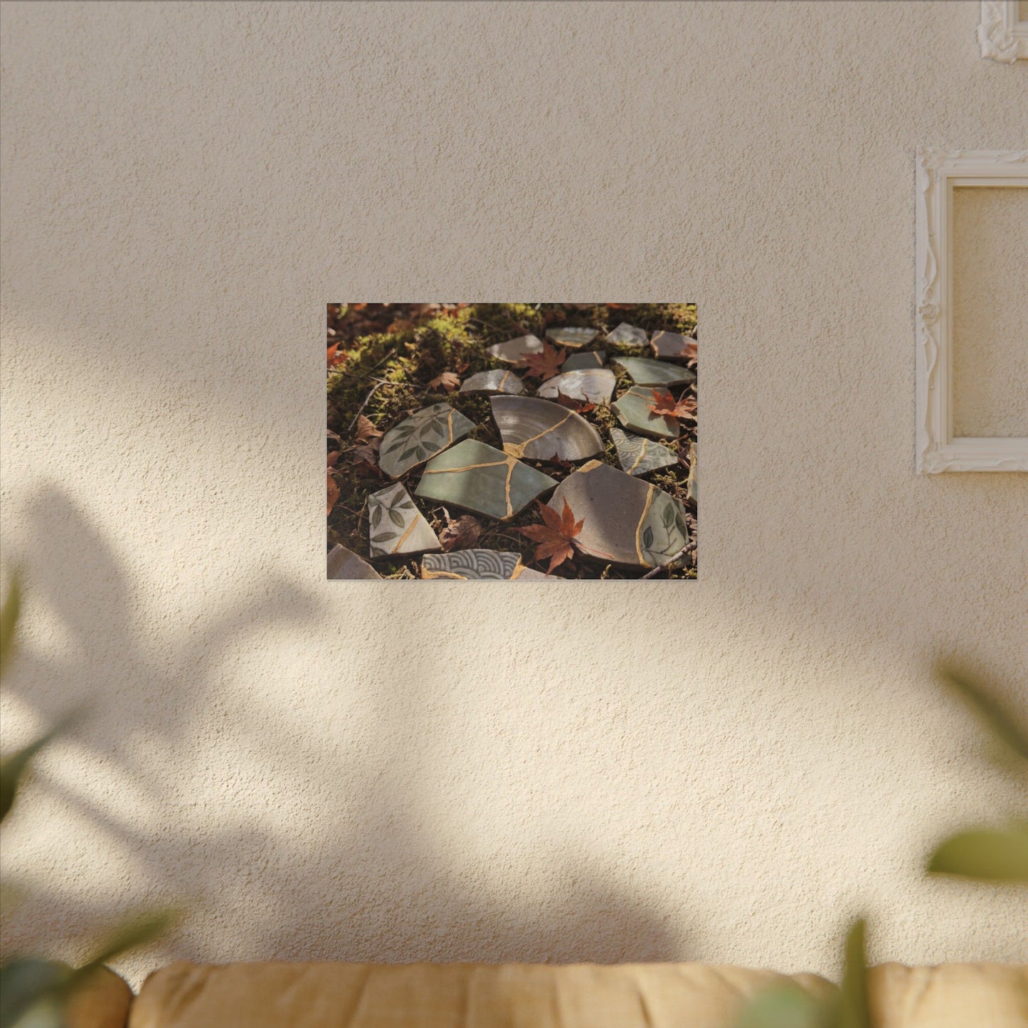 Broken Pottery Japanese Pattern Canvas Art | Elegant Japandi Art