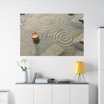 Water Ripple Canvas Art | Winter Japandi Japanese Pattern Art