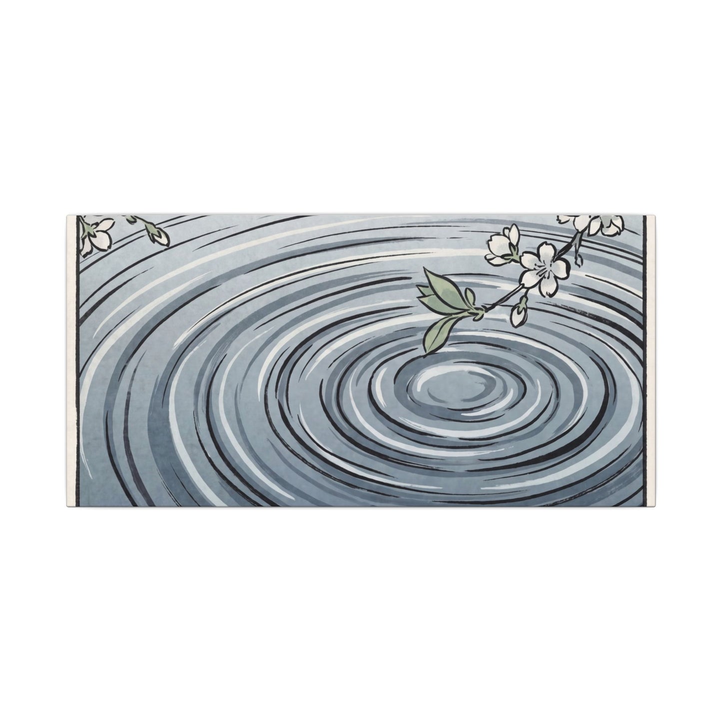 Calm Water Ripple Canvas Art - Ukiyo E Inspired Zen