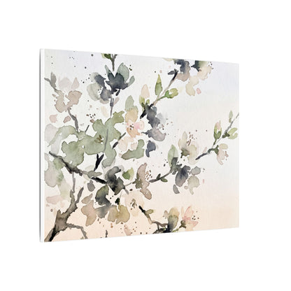 Cherry Blossom Watercolor Canvas Art | Elegant Japandi Art