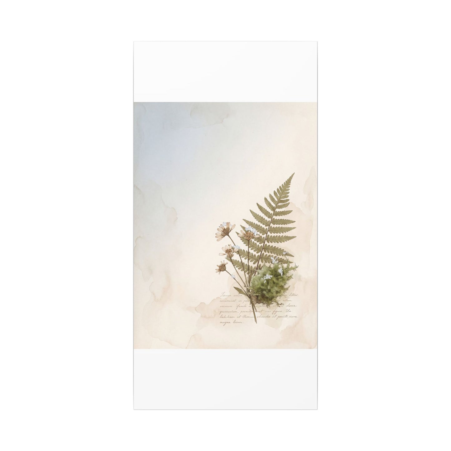 Winter Moss Close Up Herbarium Canvas Art | Enchanting Decor