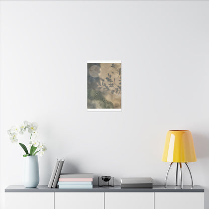 Japandi Shadow Play in Moonlight | Texture Canvas Art