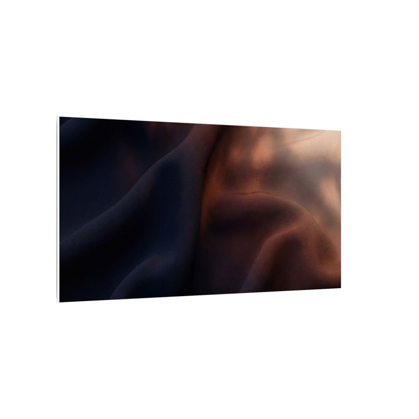 Dark Japandi Silk Drape in Dawn | Shadow Zen Canvas Art