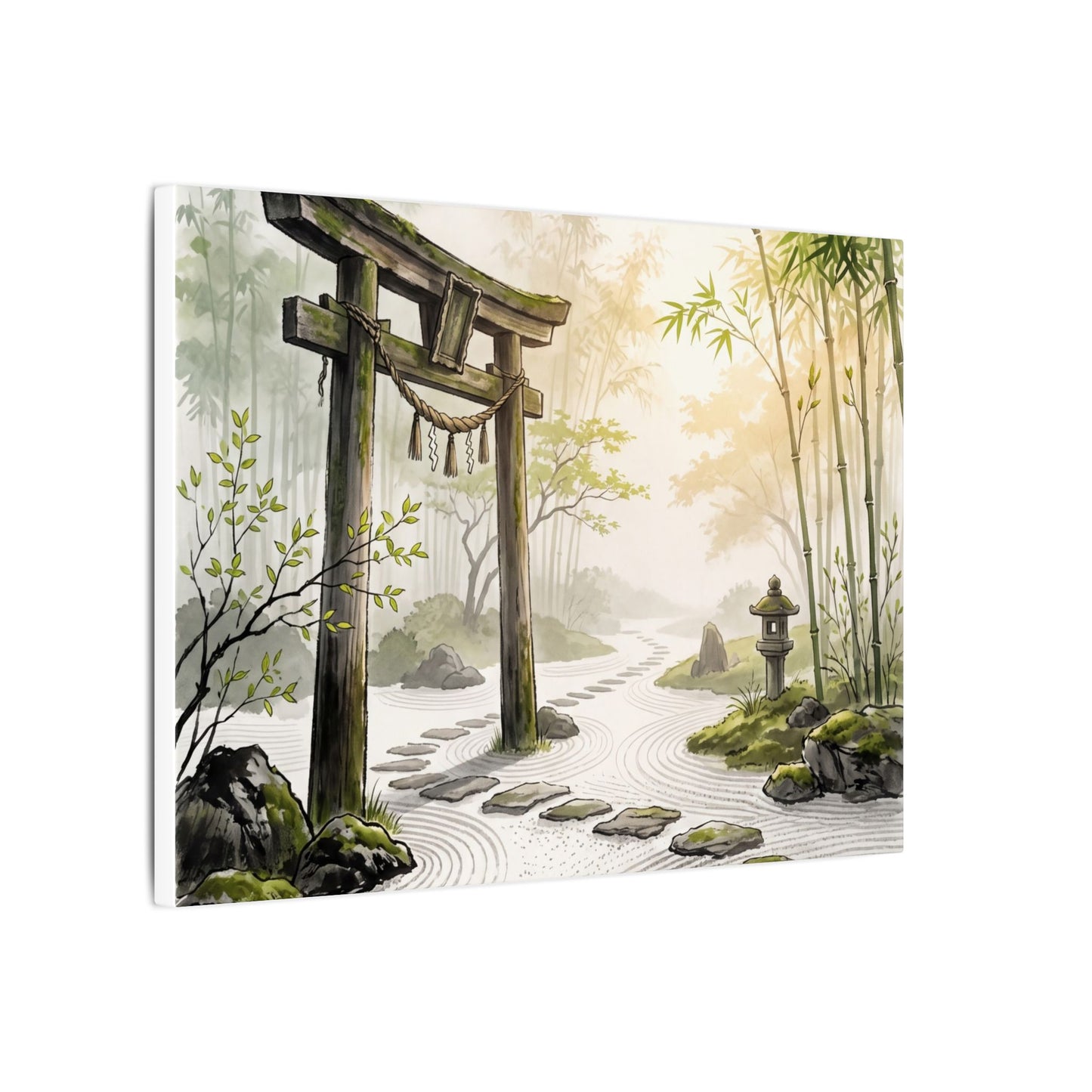 Peaceful Torii Gate Canvas Art - Karesansui Zen
