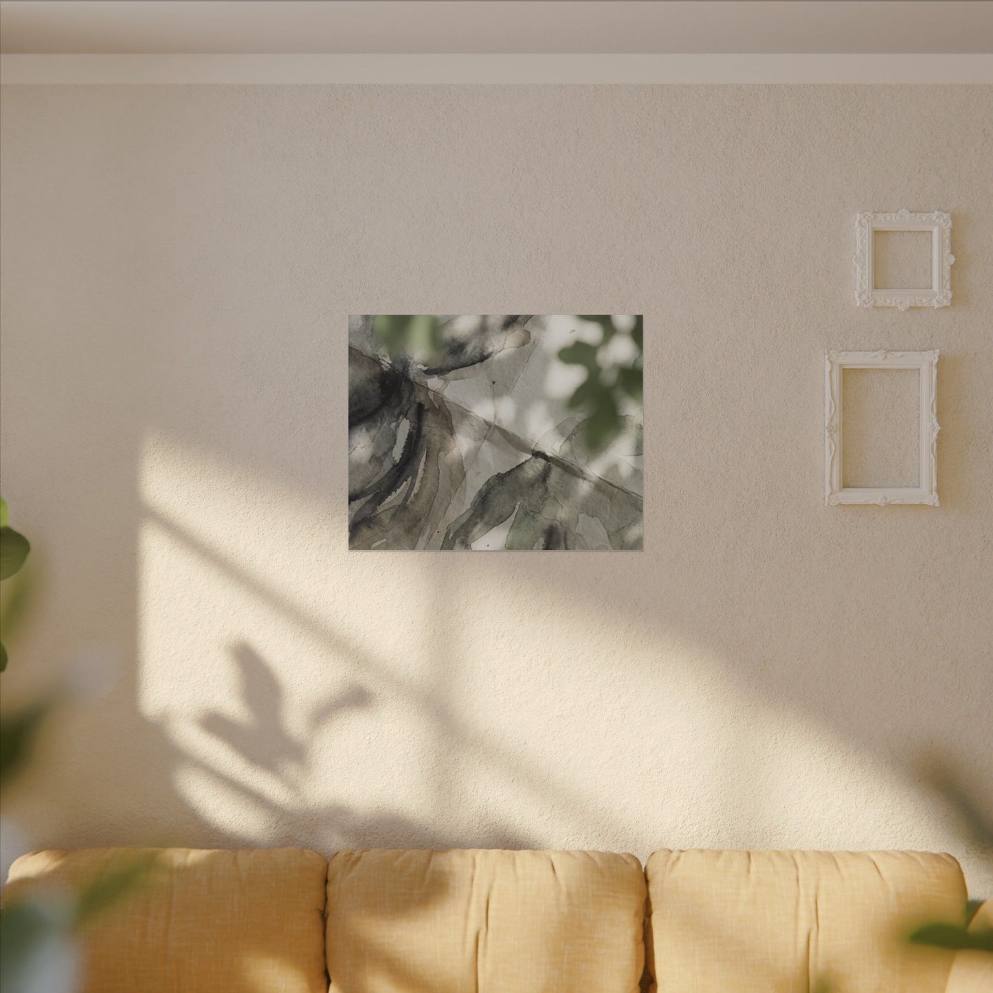 Spring Paper Fold Watercolor Canvas Art | Warm Decor