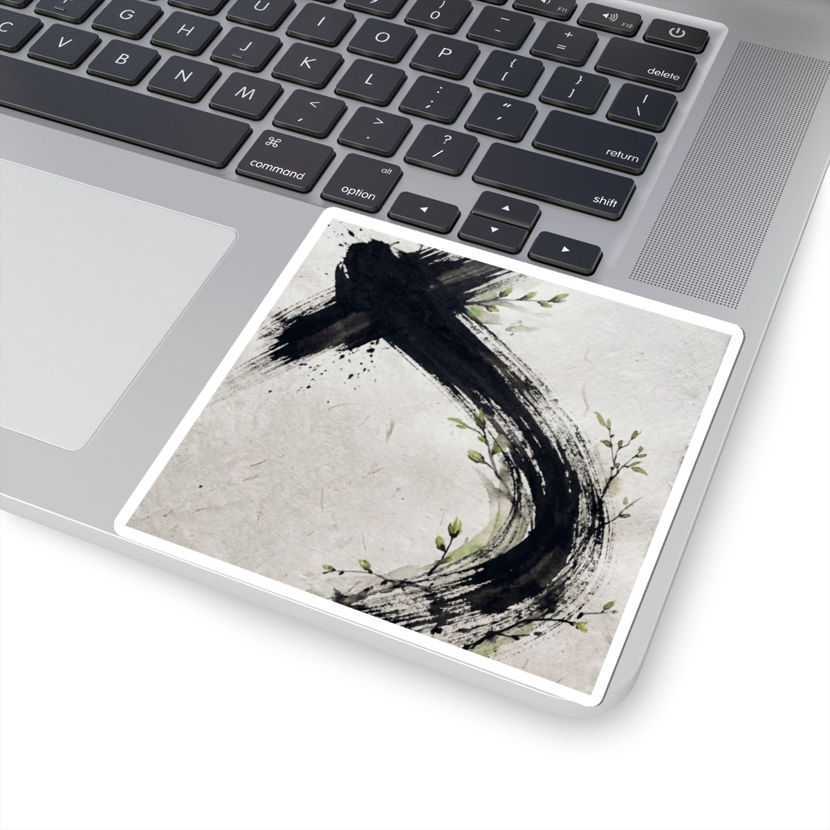 Spring Ink Brushstroke Moody Minimal Sticker | Sophisticated Decor