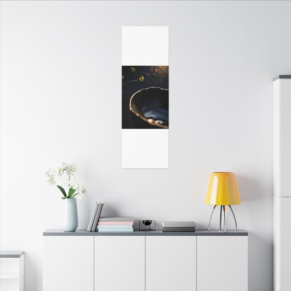 Ma Ceramic Bowl Canvas Art - Dark Japandi Shadow Zen